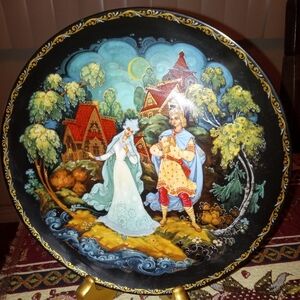 Russian Decorative Plate with Fairy Tale Scene